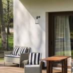Sieninis lauko šviestuvas Dubrovnik E27 1x MAX 40W (Matinė Juoda)