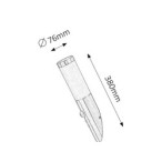 Sieninis lauko šviestuvas Inox torch E27 1x MAX 25W (Chromo)