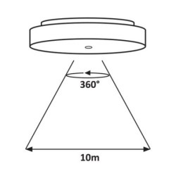 Lubinis lauko šviestuvas Zenon LED 18W 3000-4000-6000K CCT keičiama balta spalva (Balta)