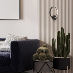 Sieninis šviestuvas Grete LED 15W 3000K Šilta balta (Juoda)
