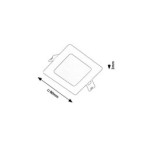 LED panelė Shaun2 LED 3W 3000K Šilta balta (Juoda)