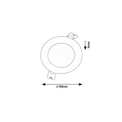 LED panelė Shaun2 LED 3W 4000K Neutrali balta (Juoda)