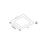 LED panelė Shaun2 LED 6W 4000K Neutrali balta (Juoda)