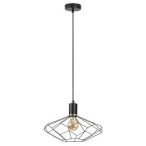 Pakabinamas šviestuvas Fran E27 1x MAX 40W (Matinė Juoda)