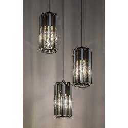 Pakabinamas šviestuvas Veness E27 3x MAX 40W (Matinė Juoda)