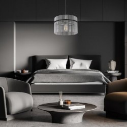 Pakabinamas šviestuvas Inesa E27 1x MAX 40W (Matinė Juoda)