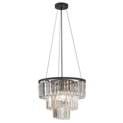 Pakabinamas šviestuvas Eloisa E27 3x MAX 25W (Juoda)