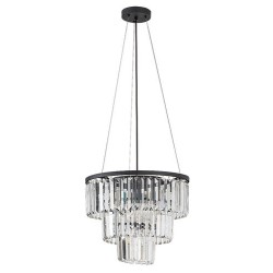 Pakabinamas šviestuvas Eloisa E27 3x MAX 25W (Juoda)