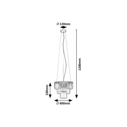 Pakabinamas šviestuvas Eloisa E27 3x MAX 25W (Juoda)