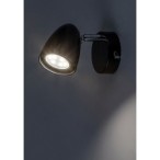 Sieninis šviestuvas Perico GU10 1X MAX 5W (Juoda)