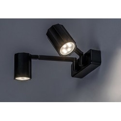 Sieninis šviestuvas Karter GU10 2X MAX 5W (Matinė Juoda)
