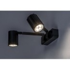 Sieninis šviestuvas Karter GU10 2X MAX 5W (Matinė Juoda)
