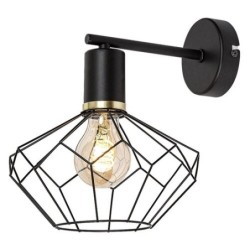 Sieninis šviestuvas Fran E27 1x MAX 40W (Matinė Juoda)