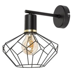 Sieninis šviestuvas Fran E27 1x MAX 40W (Matinė Juoda)