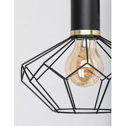 Sieninis šviestuvas Fran E27 1x MAX 40W (Matinė Juoda)
