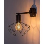 Sieninis šviestuvas Fran E27 1x MAX 40W (Matinė Juoda)