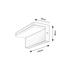 Sieninis lauko šviestuvas Zaragoza LED 10W 4000K Neutrali balta (Juoda)