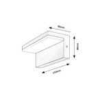 Sieninis lauko šviestuvas Zaragoza LED 10W 4000K Neutrali balta (Juoda)