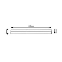 Baldinis šviestuvas Band2 LED 20W 4000K Neutrali balta (Juoda)