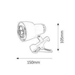 Stalinis šviestuvas Clip E14 R50 1x MAX 40W (Juoda)