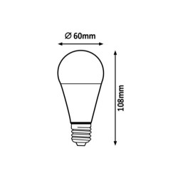 LED lemputė E27 SMD-LED 7W A60 6500K Šalta balta