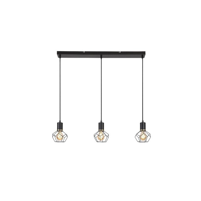 Pakabinamas šviestuvas Fran E27 3x MAX 40W (Matinė Juoda)