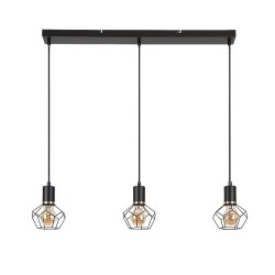 Pakabinamas šviestuvas Fran E27 3x MAX 40W (Matinė Juoda)
