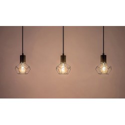 Pakabinamas šviestuvas Fran E27 3x MAX 40W (Matinė Juoda)
