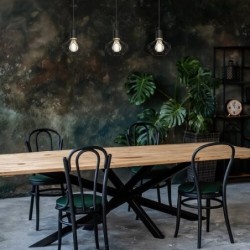 Pakabinamas šviestuvas Fran E27 3x MAX 40W (Matinė Juoda)