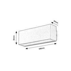 Sieninis lauko šviestuvas Mataro LED 10W 4000K Neutrali balta (Juoda)