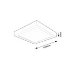 LED panelė Shaun2 LED 24W 4000K Neutrali balta (Balta)