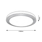 Lubinis šviestuvas Matea LED 40W 3000-6000K CCT keičiama balta spalva (Ruda)