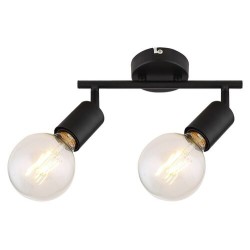 Lubinis šviestuvas Lamar E27 2x MAX 40W (Matinė Juoda)