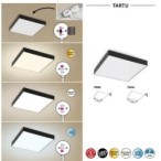 Lubinis lauko šviestuvas Tartu LED 24W 2800-6000K CCT keičiama balta spalva (Matinė Juoda)