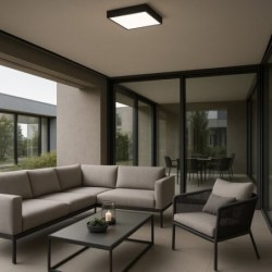 Lubinis lauko šviestuvas Tartu LED 24W 2800-6000K CCT keičiama balta spalva (Matinė Juoda)