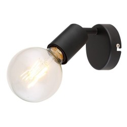 Sieninis šviestuvas Lamar E27 1x MAX 40W (Matinė Juoda)