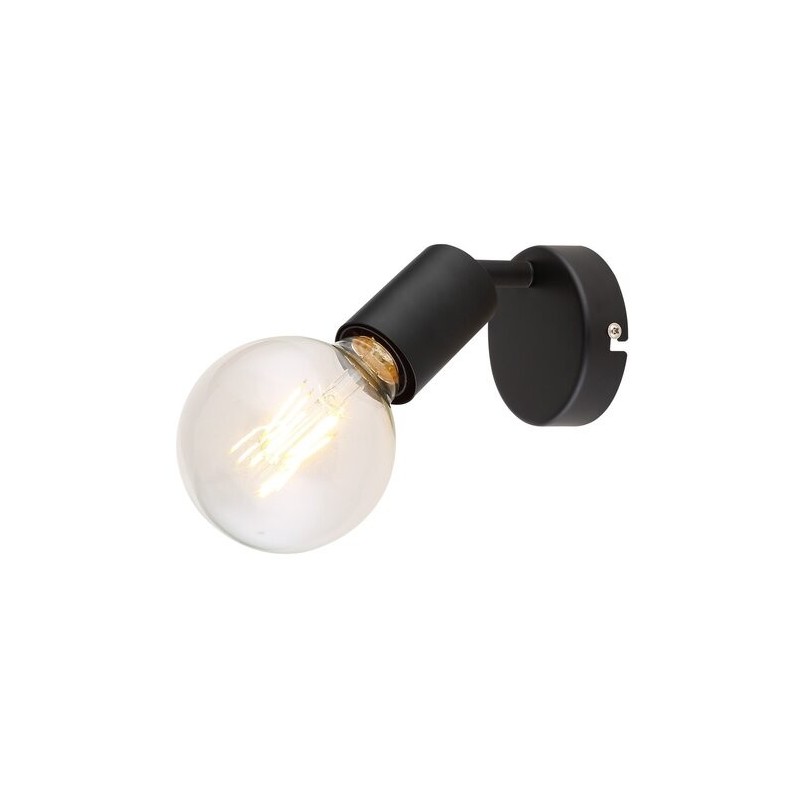 Sieninis šviestuvas Lamar E27 1x MAX 40W (Matinė Juoda)