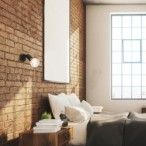 Sieninis šviestuvas Lamar E27 1x MAX 40W (Matinė Juoda)