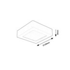 LED panelė Shaun2 LED 7W 3000K Šilta balta (Juoda)