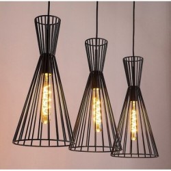 Pakabinamas šviestuvas Leandros E27 3x MAX 40W (Matinė Juoda)