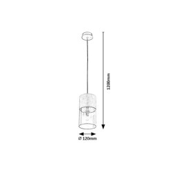 Pakabinamas šviestuvas Zelkova E27 1x MAX 40W (Braižyto Aliuminio)