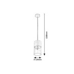 Pakabinamas šviestuvas Zelkova E27 1x MAX 40W (Braižyto Aliuminio)