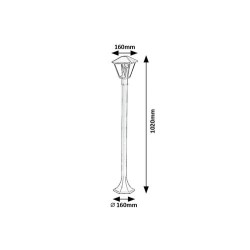 Pastatomas lauko šviestuvas Paravento E27 1x MAX 40W (Juoda)