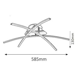Lubinis šviestuvas Alexis LED 3x 7W 4000K Neutrali balta (Chromo)