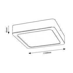 LED panelė Shaun LED 24W 4000K Neutrali balta (Juoda)