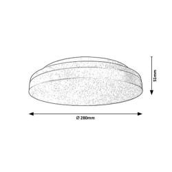 Lubinis lauko šviestuvas Zenon LED 24W 3000-4000-6000K CCT keičiama balta spalva (Balta)