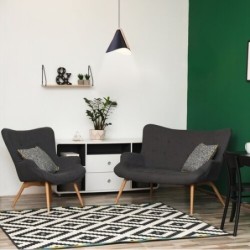 Pakabinamas šviestuvas Neva E27 1x MAX 60W (Matinė Juoda)