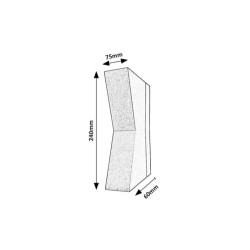 Sieninis lauko šviestuvas Temse LED 6W 4000K Neutrali balta (Antracito)