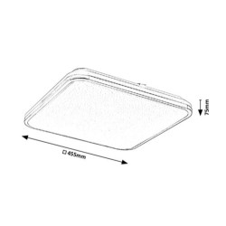 Lubinis šviestuvas Linden LED 72W 3000-6500K CCT keičiama balta spalva (Chromo)