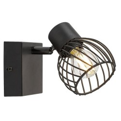 Sieninis šviestuvas Aberama E14 1X MAX 10W (Juoda)